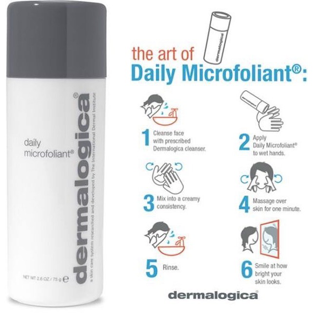 Bột enzyme cám gạo tẩy tế bào chết trắng da chống lão hóa Daily Microfoliant Dermalogica