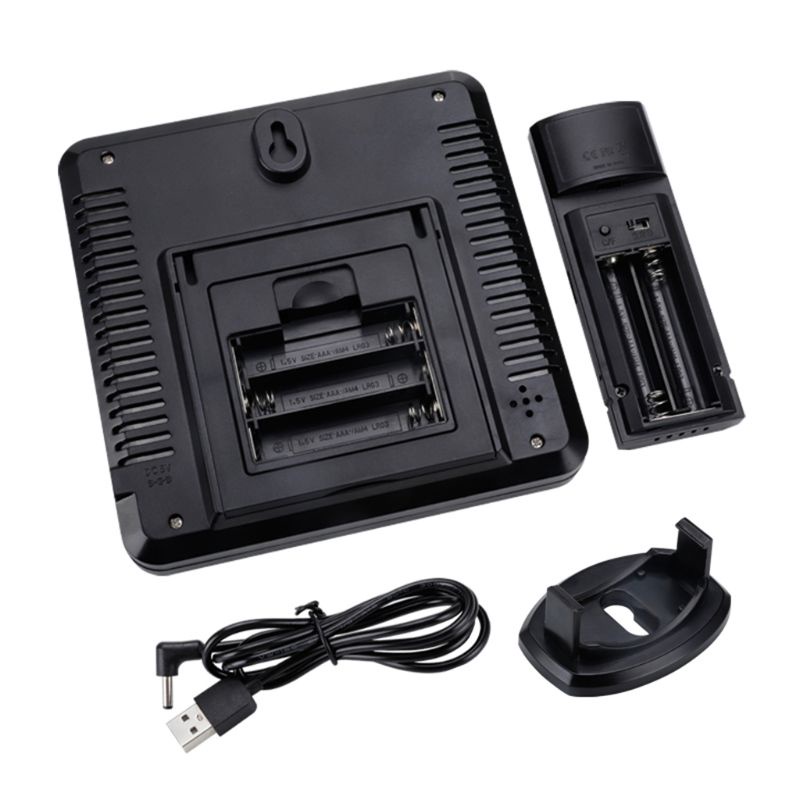 Đồng Hồ Đo Nhiệt Độ Độ Ẩm Không Dây Kỹ Thuật Số Pcfx 433mhz Với Báo Thức Max Phút C / F