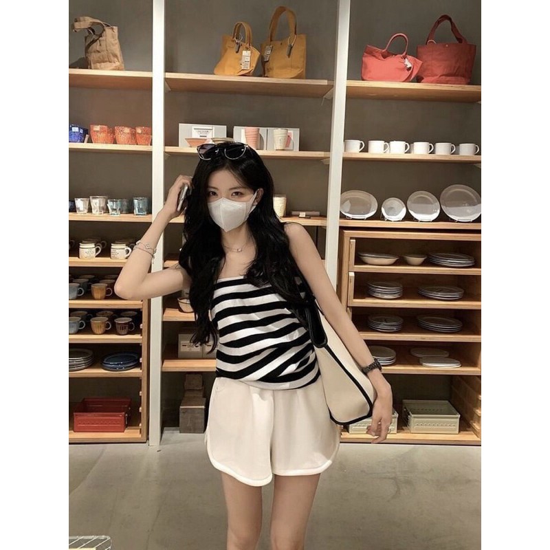 SET QUẦN SHORT + ÁO ỐNG SỌC