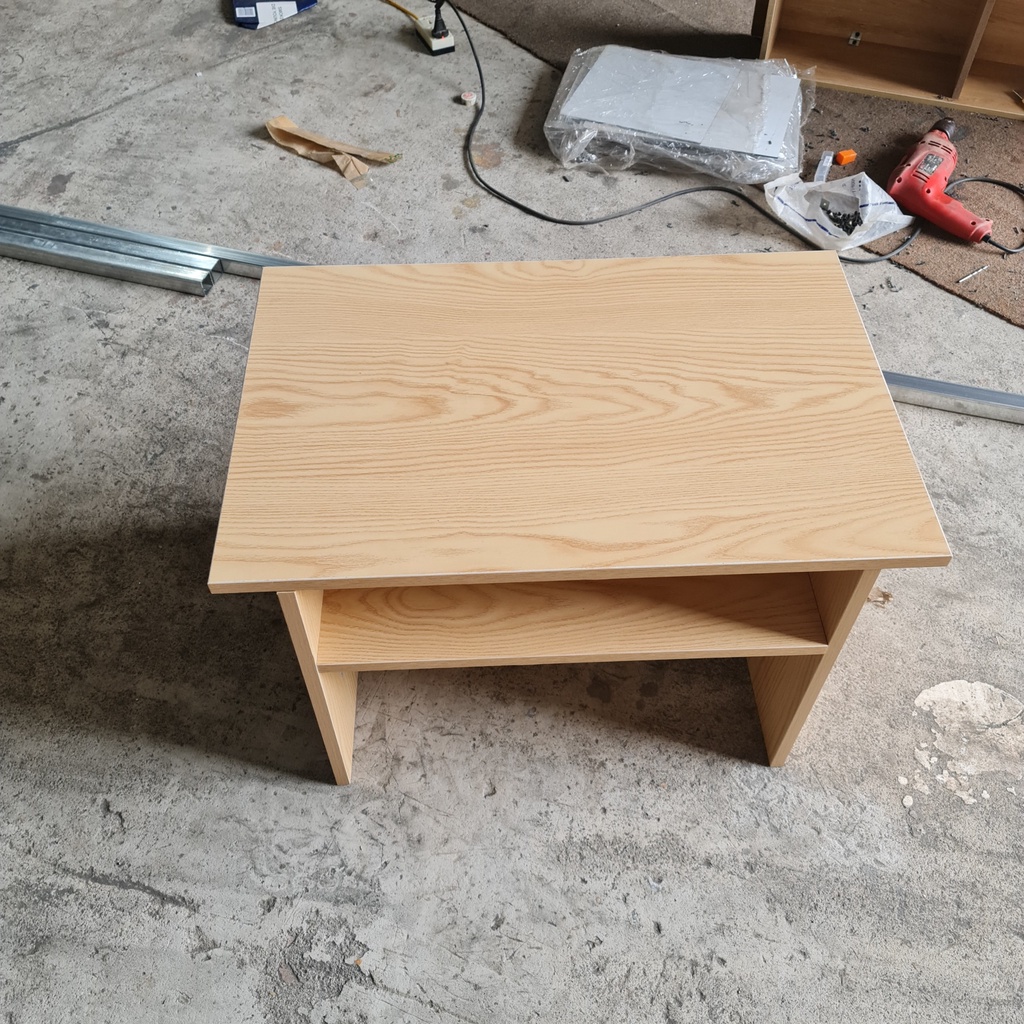 Bàn trà sofa decor phòng khách , Bàn trà bệt kiểu nhật 2 ngăn , bàn uống trà