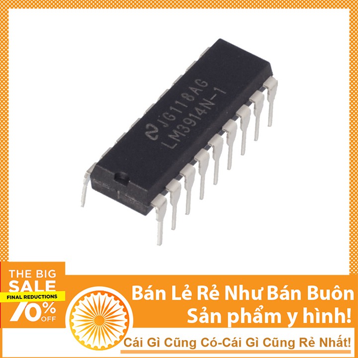 IC Nháy Theo Nhạc LM3914 DIP18