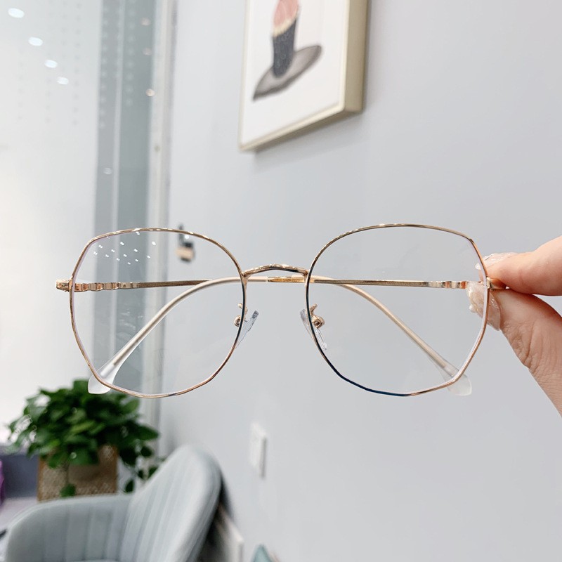 Gọng kính cận kim loại mảnh mắt đa giác phong cách Hàn Quốc - Kính giả cận Unisex 4 Young Store 045 | BigBuy360 - bigbuy360.vn