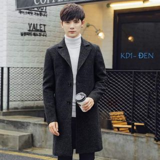 (Kèm quà tặng) Áo khoác dạ nam dáng dài free size baoanh