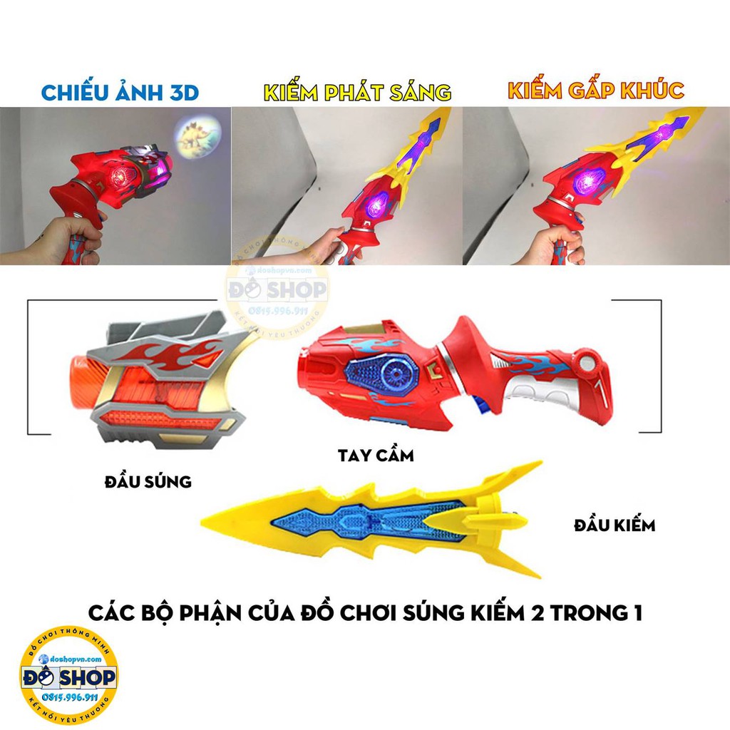 Đồ Chơi Súng Biến Hình Kiếm Ánh Sáng 3 Chức Năng SS04 (Tặng Kèm Pin) - Đô Shop