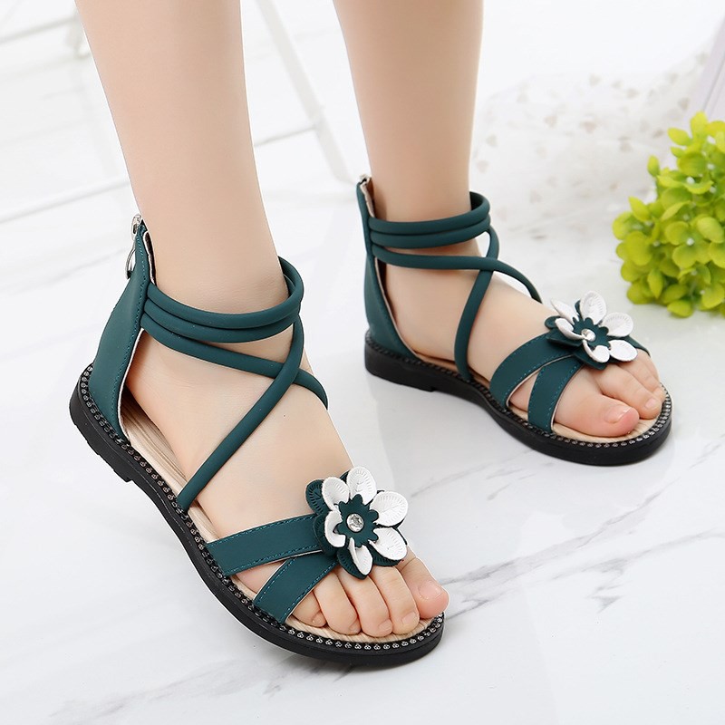 Giày Sandal Công Chúa Thời Trang Cho Bé Gái 6 7 8 9 10 11 Tuổi