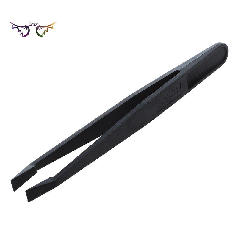 Nhíp đầu dẹt bằng nhựa màu đen chống tĩnh điện