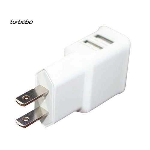 Củ sạc tường phích cắm US có 2 cổng USB 5V 2.1A cho Samsung / iPhone / iPad / iPod