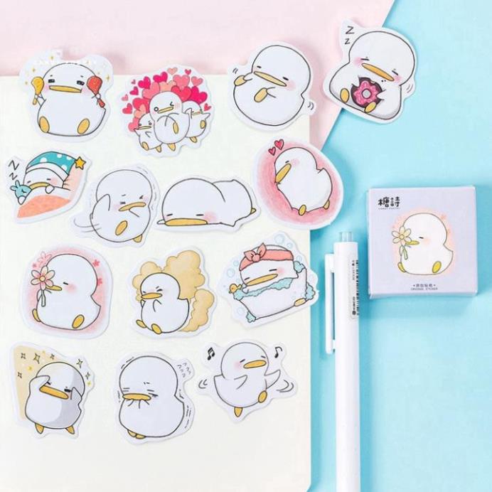 Bộ 45 đề can hình chú vịt hoạt hình xinh xắn E83