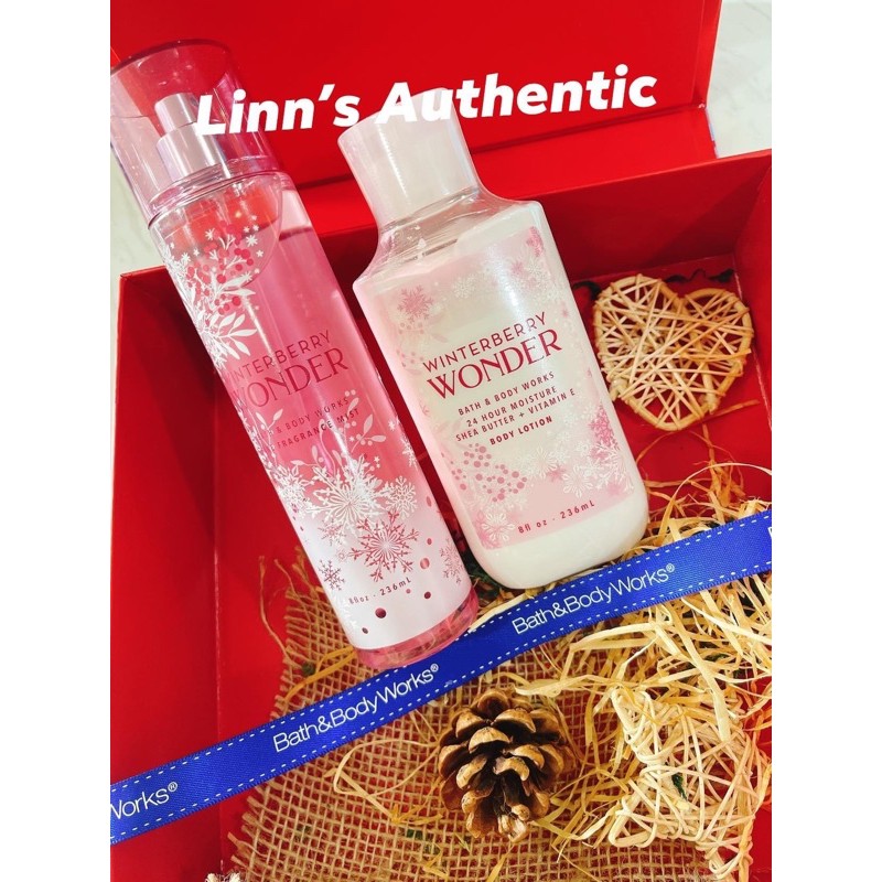 Auth _FULL SIZE | WINTER BERRY WONDER |BODY MIST XỊT THƠM -BODY LOTION DƯỠNG THỂ BBW USA