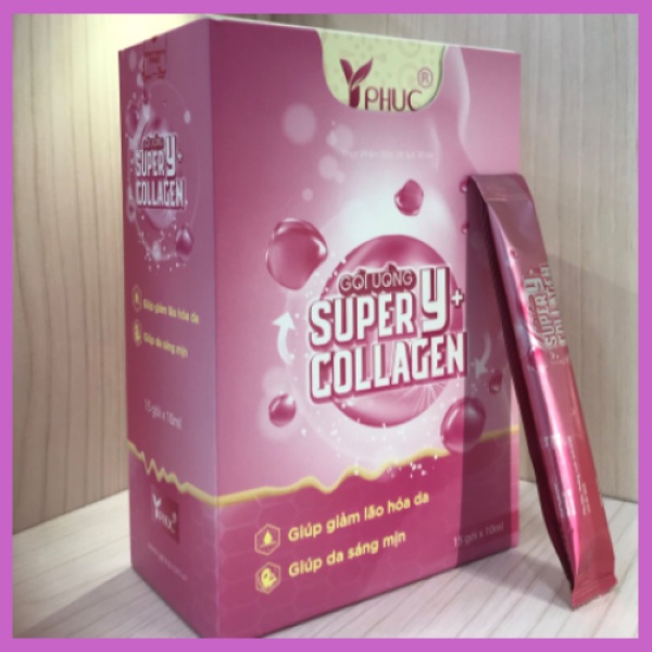 Collagen super Y+, gói uống collagen, giúp da sáng mịn, da đều màu, chống lão hóa da