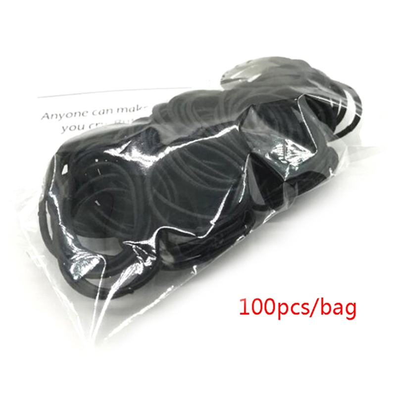 Set 100 Dây Buộc Tóc Nylon Co Giãn Nhiều Màu Sắc