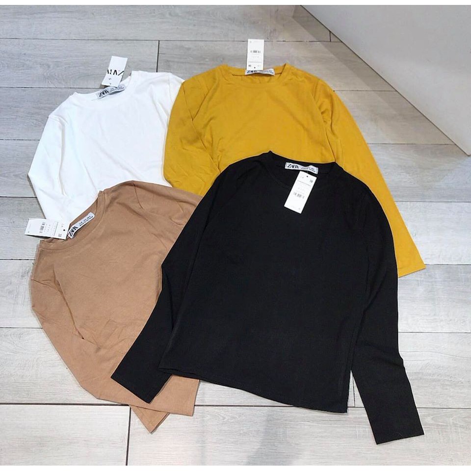 Áo thun dài tay trơn chất ZIP mặc đẹp | BigBuy360 - bigbuy360.vn