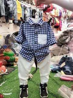 🌈🌈🌈 Áo sơ Mi sọc QC cho bé