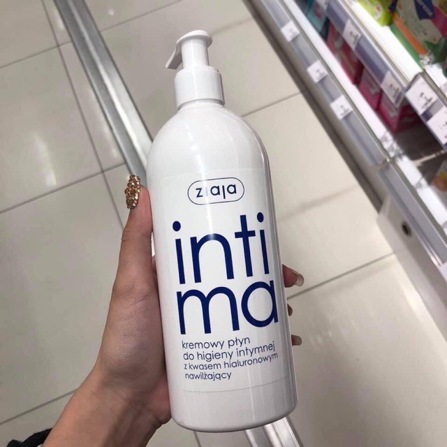 Dung Dịch Vệ Sinh Phụ Nữ Intima Xanh Đậm Bổ Sung Axit Hyaluronic Khô hạn - 500ml