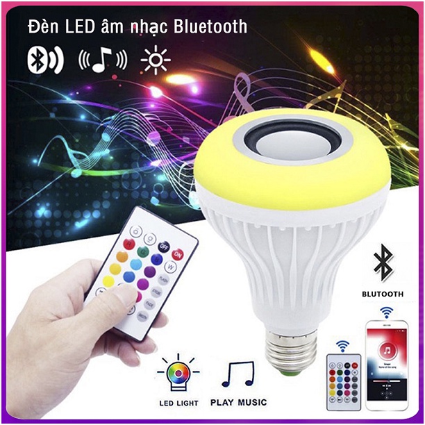 ✨Bóng loa nghe nhạc Bluetooth 2 trong 1 - Đèn LED loa / BLUETOOTH