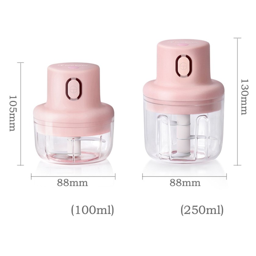 Máy Xay Tỏi Ớt Mini Cầm Tay Pink Bunny