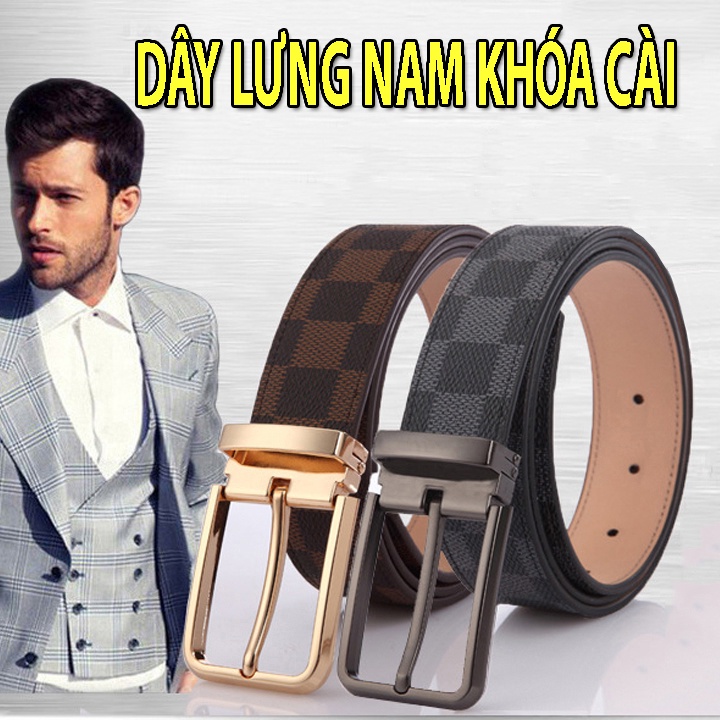 Thắt Lưng Nam Da Bò Thật,Dây Lưng Nam Cao Cấp Mặt Khóa Kim KM001 Phong Cách Thời Trang Hàn Quốc Sành Điệu