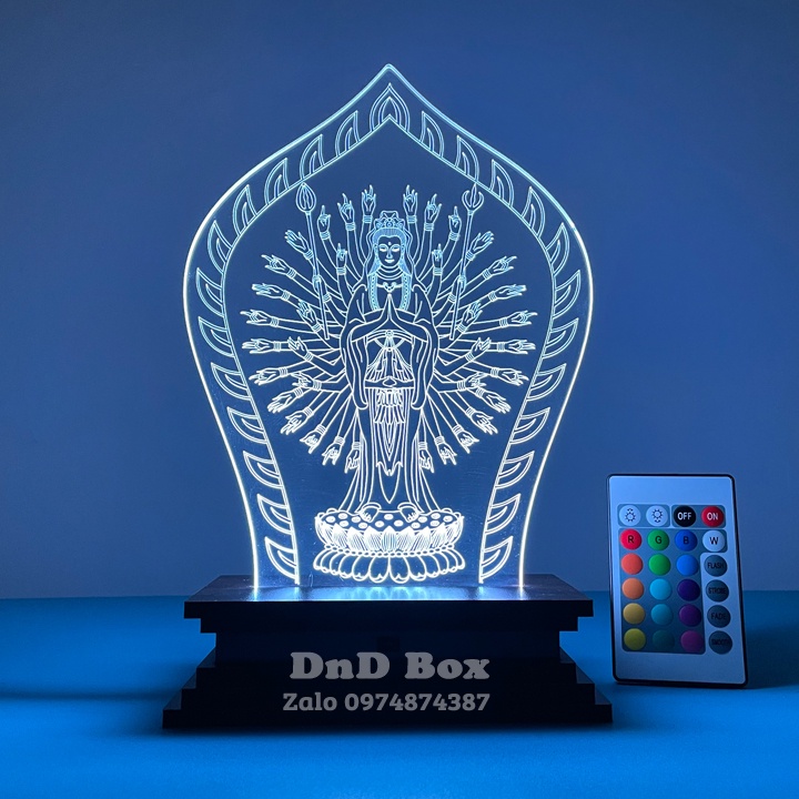 Đèn led 3D hình Phật ❤️FREESHIP❤️ Bồ Tát Thiên Thủ Thiên Nhãn - Shop DnD