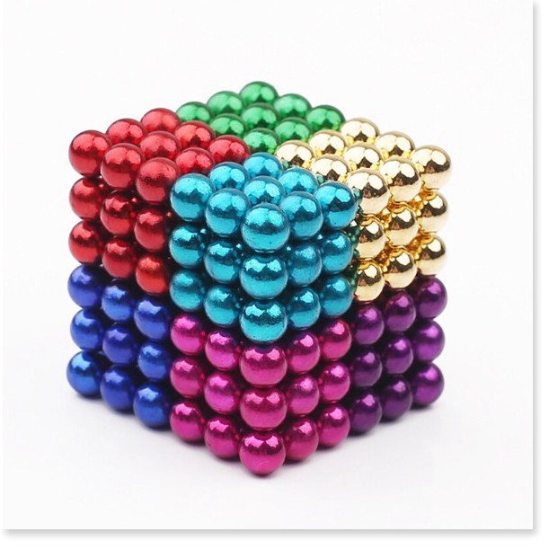 Nam châm bi 8 màu - Bucky ball 5mm (216 viên, 8 màu), Bi nam châm tròn - bucky ball 5mm 8 màu giúp tăng khả năng tư duy