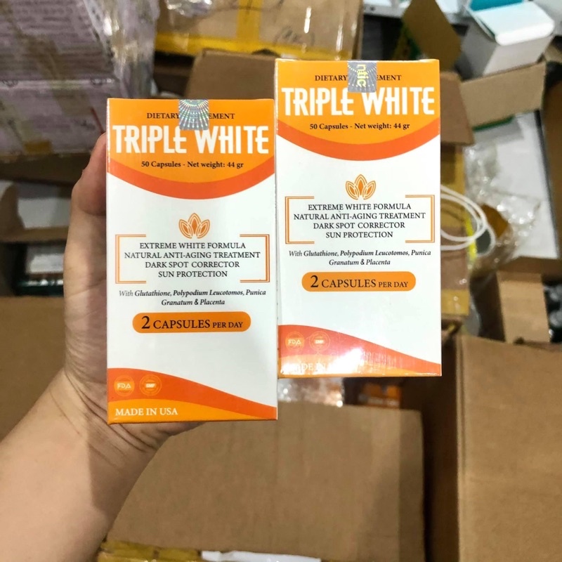 (HÀNG CHÍNH HÃNG) Viên Uống Triple White | Viên Uống Glutathione 1200mg | Thế Giới Skin Care