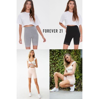 🔥RESTOCK🔥Quần short biker phối ren F21 lưng cao vải siêu đẹp