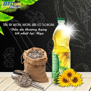 Dầu hướng dương hữu cơ sloboda 1 lít - nhập khẩu nga