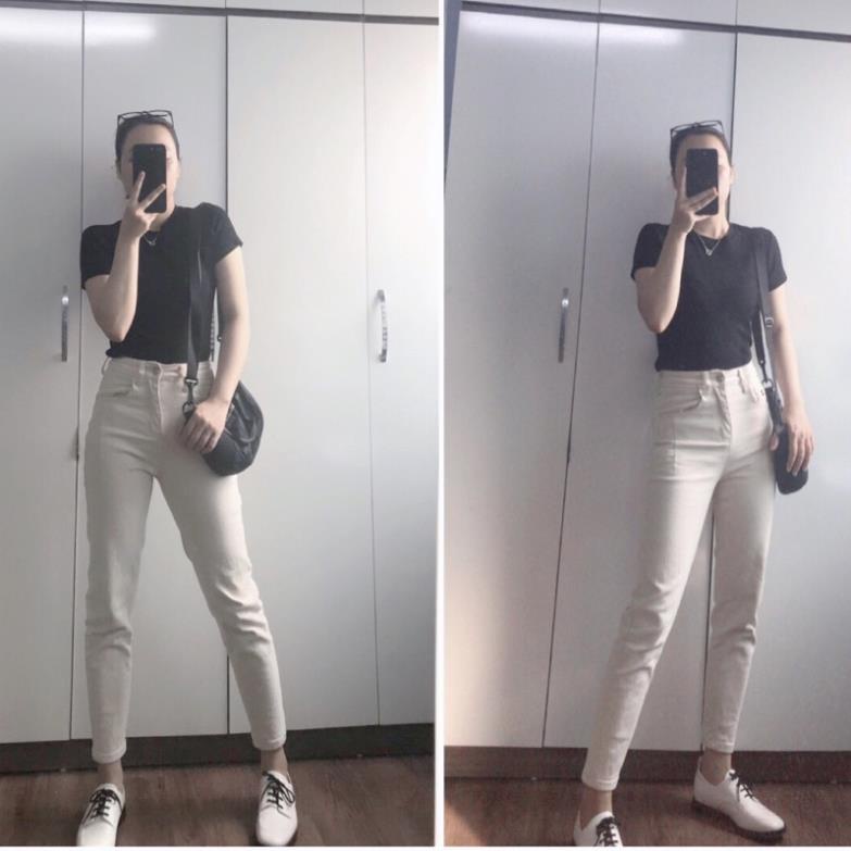 Áo Thun Nữ Body Trơn Ngắn Tay PARSO Chất Thun Gân Form Basic - Ảnh thật/ Ảnh cận chất