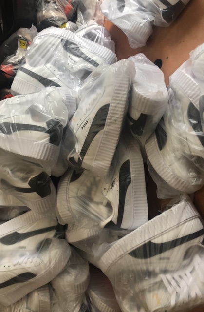 (CÓ SÃN) + (FULL HỘP) Giày thể thao sneaker PM basket trắng viền đen | BigBuy360 - bigbuy360.vn