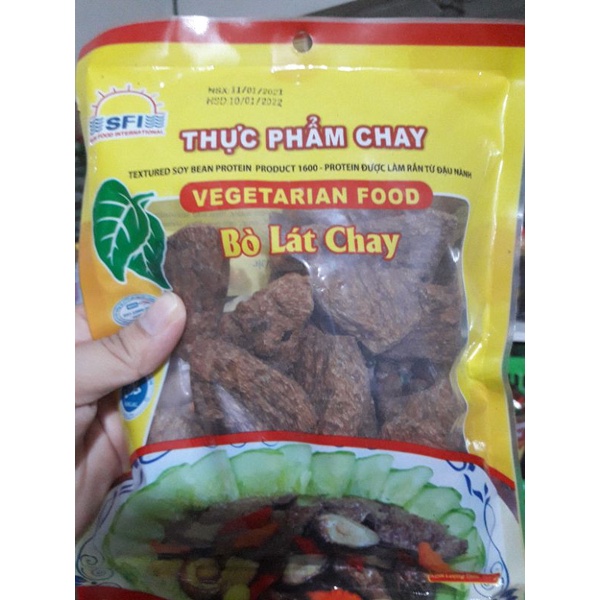 Bò lát chay/ gà lát chay/ bóng cá chay/ heo lát chay gói 100gr nấu la-gu, cà ri, trộn gỏi, cháo, lẩu, phở, súp...chay
