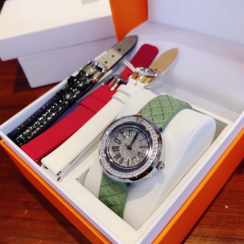 Set đồng hồ nữ Davena tặng kèm 3 dây size 30mm