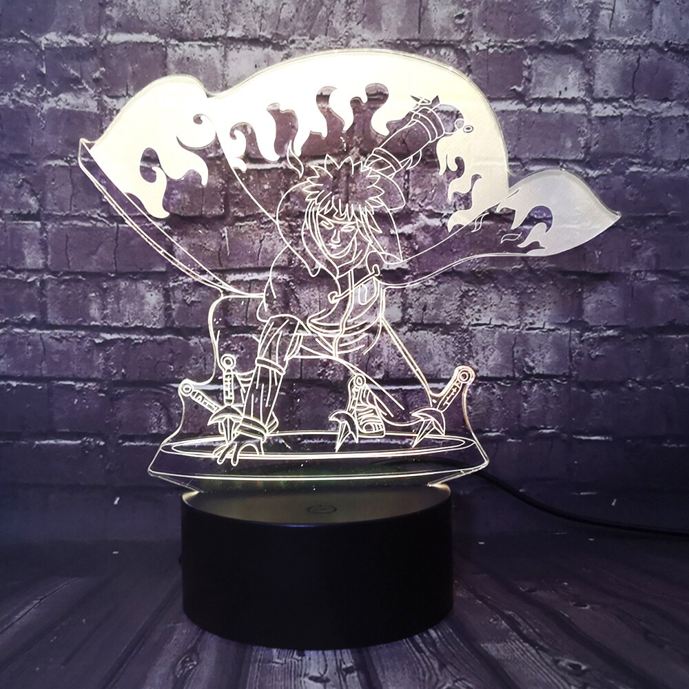 Đèn Ngủ Led 3d Hình Naruto Minato Pain Shikamaru Orochimaru Điều Khiển Từ Xa