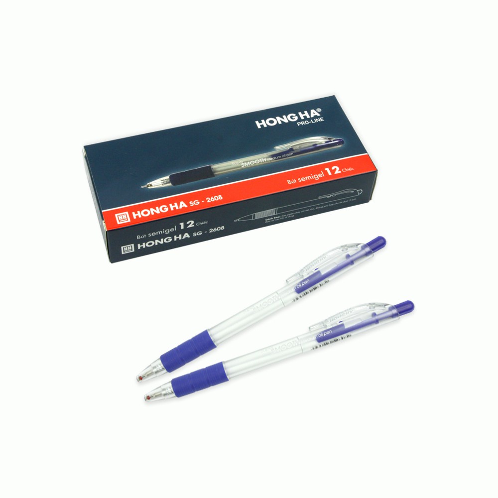 Bút Semi Gel Hồng Hà 0.7mm 2608 là sự kết hợp giữa dòng bút bi và bút gel