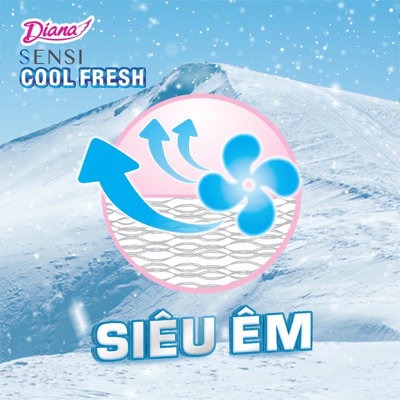 Băng vệ sinh siêu thấm Diana Cool Fresh gói 8 miếng