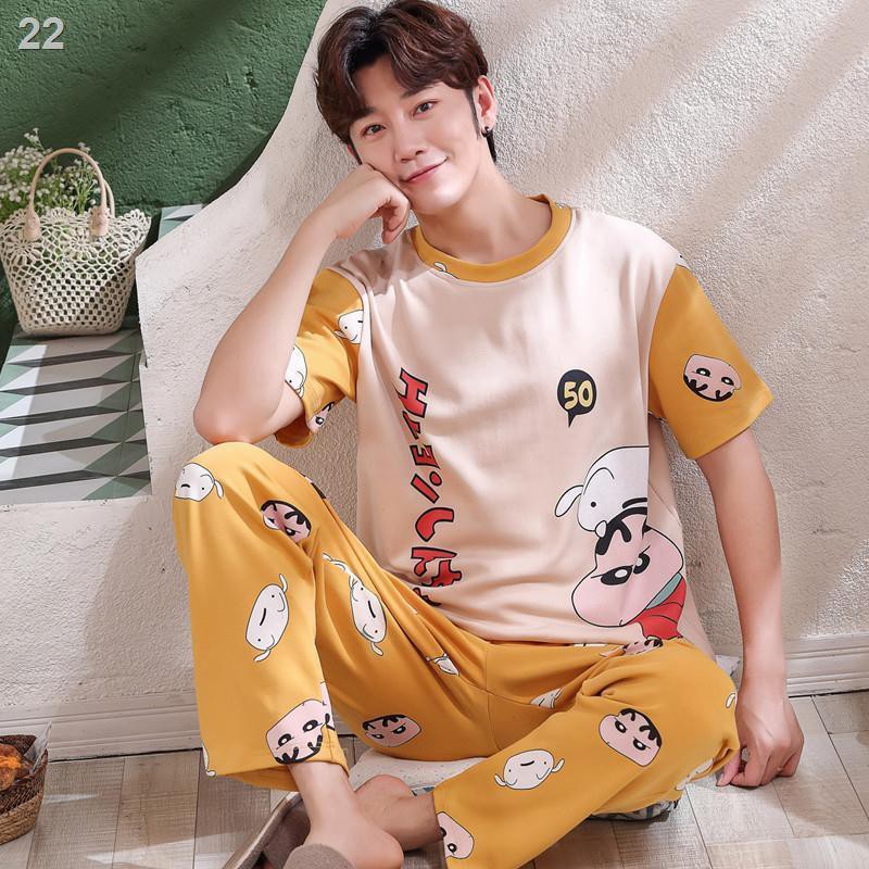 pyjama cho teen, quần nam ngắn tay, cotton mỏng, học sinh trung cơ sở, trẻ lớn 12-15-17-18 tuổi phục vụ tại nhà