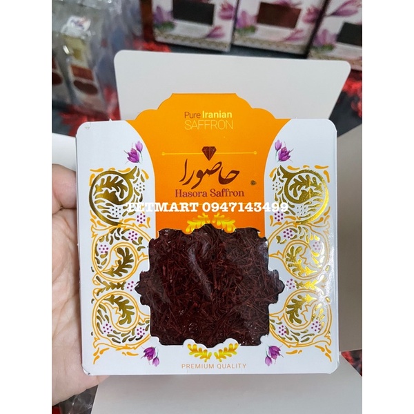 Hộp 20 gói mỗi gói 200gram Nhuỵ hoa nghệ tây Hasora Saffron (Filament G1) - Xuất xứ Iran 100%, ảnh chụp thật từ Tetmart