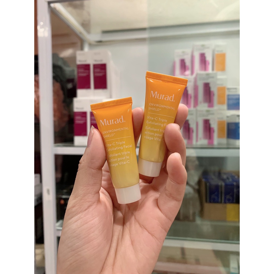 Tẩy tế bào chết đa tầng MURAD Vita-C Triple Exfoliating Facial 10ml đẩy lùi tàn nhang, bổ xung vitamin C