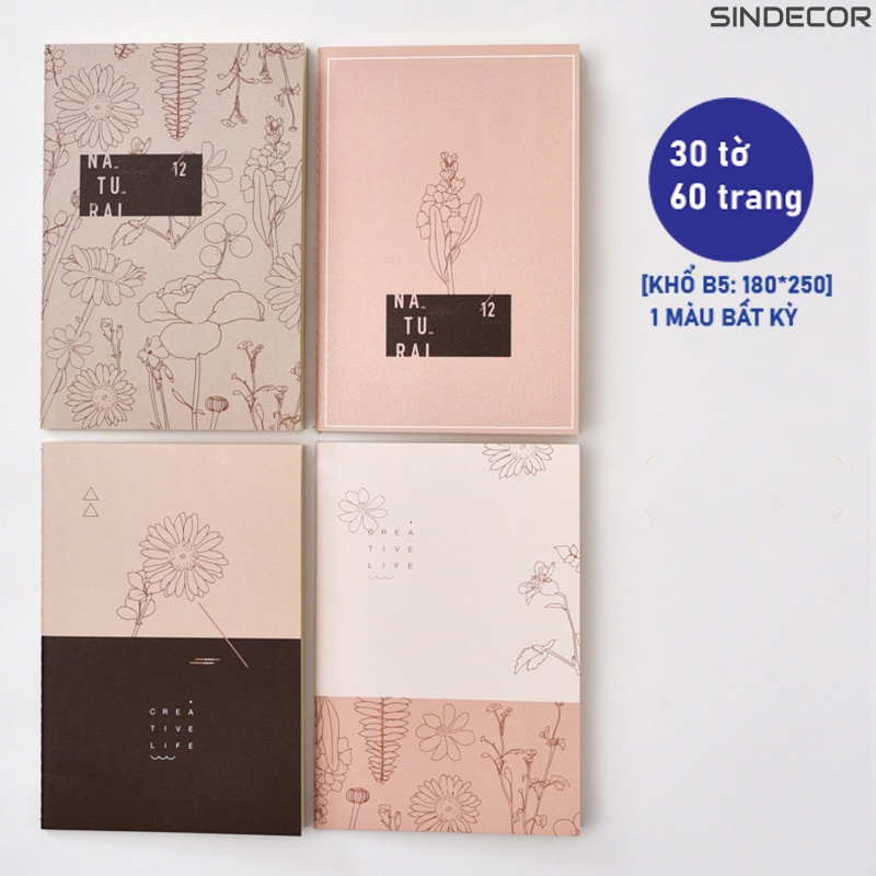 sổ tay tập vở đồ dùng học tập A5-B5 mẫu mới nhất 2022 phong cách Nhật Bản dễ thương Sindecor