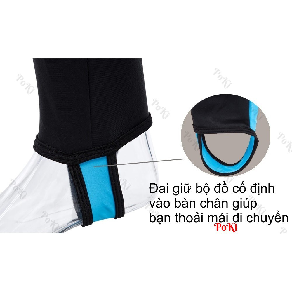 Quần áo lặn biển chống nắng,1mm Dài tay NỮ - Hồng, cản tia UV - POKI