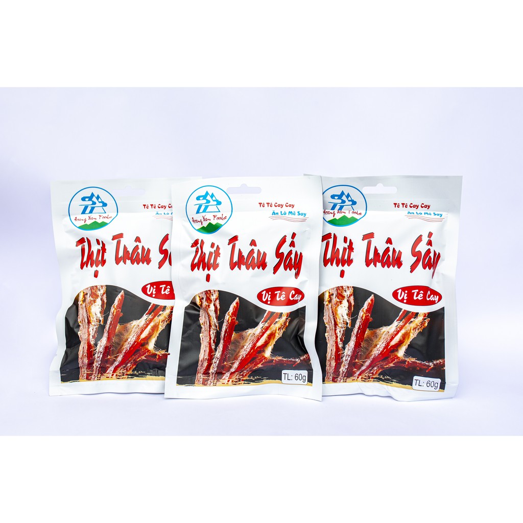 [Mua sỉ từ 1-4 thùng giá tốt] Thịt trâu sấy vị tê cay Hoàng Nam Food 80 gói/thùng