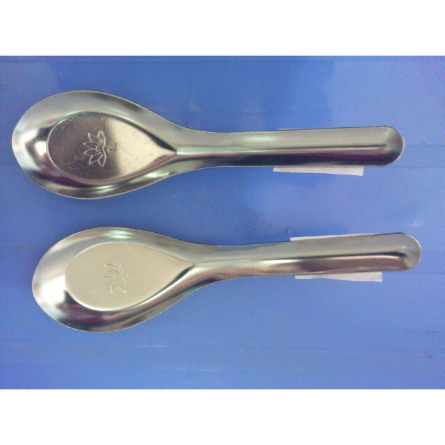 Set 10 Thìa inox hoa sen, thìa phở, bộ thìa muỗng inox ăn phở, ăn súp hình hoa sen