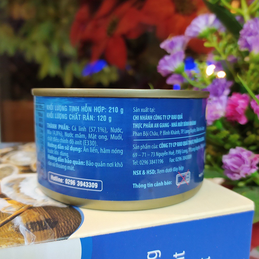 Combo 1 lốc Cá linh kho mía mềm xương hiệu Antesco  - HSD 24 tháng