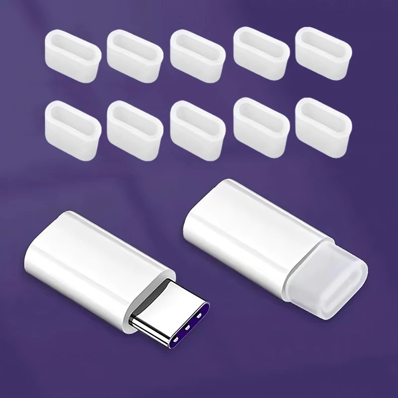 Nắp Silicon Trong Suốt Bọc Cổng Sạc Type-C Chống Bụi Bẩn Tiện Dụng
