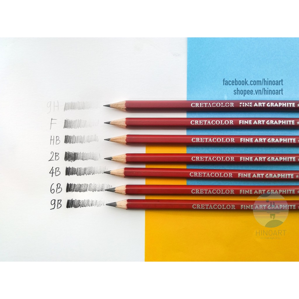Bút chì họa sĩ Cretacolor Cleos Fine Art Graphite Pencils - 20 độ đậm (9B - 9H)