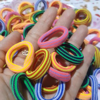 Sỉ túi 98 sợi thun cột tóc sọc cho bé