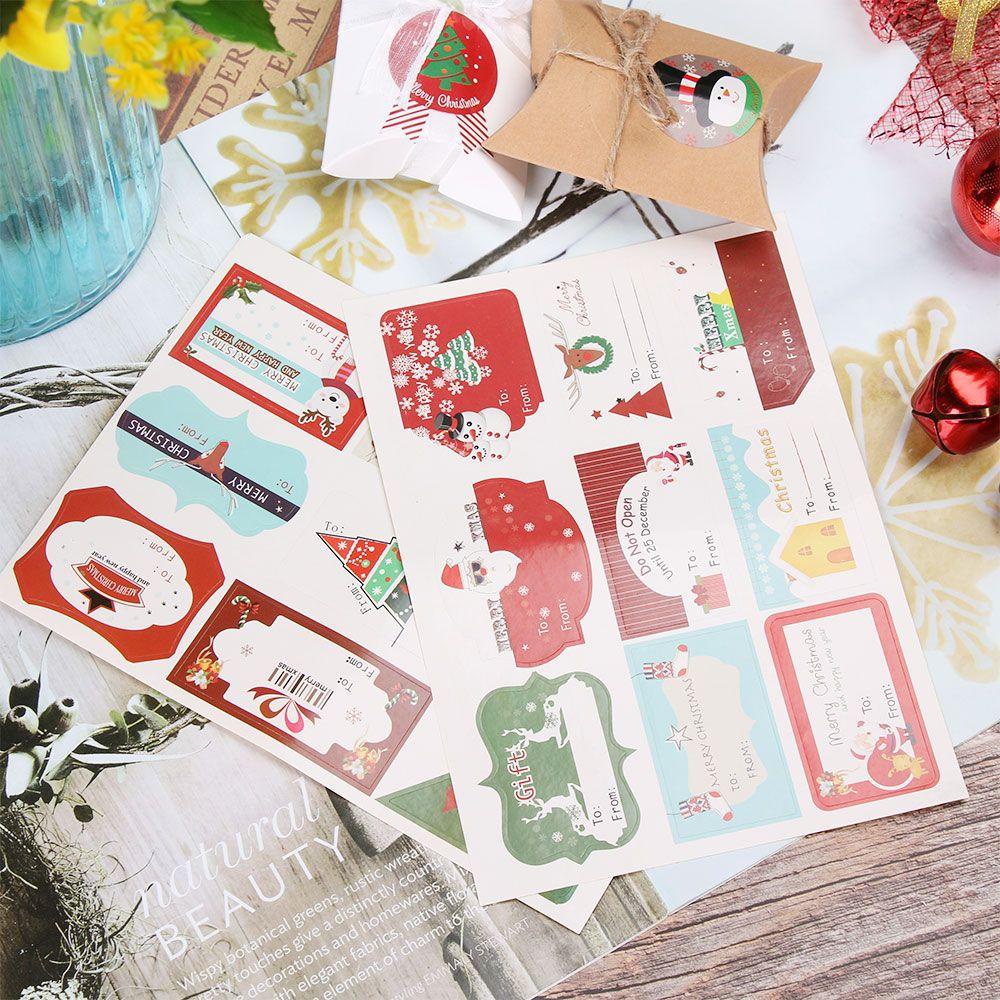 Bộ 5 Miếng Dán Trang Trí Giáng Sinh Tự Dính Thiết Kế Dễ Thương