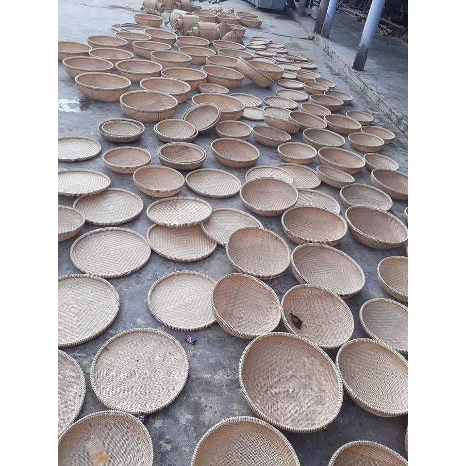 [Mây tre Bao La Huế] Rá đựng rau, trái cây,... Bằng Mây Tre đường kính 23cm cao 7cm