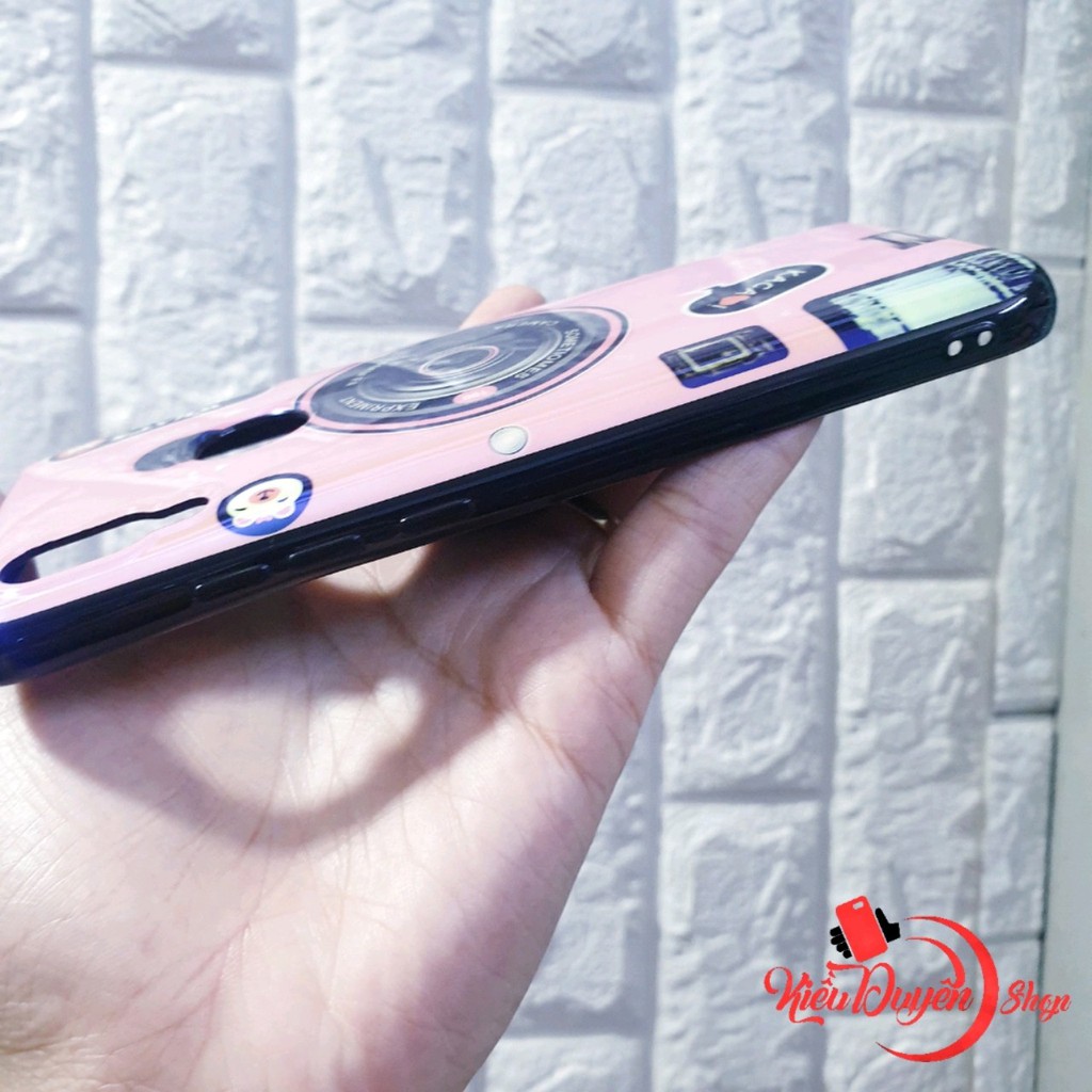 Ốp lưng Xiaomi Redmi 7 hình máy ảnh tặng kèm giá đỡ và dây đeo