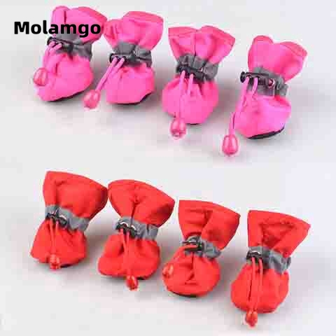 Set 4 ủng đi mưa kháng nước dễ thương cho thú cưng giày cho thú cưng giày cho cún