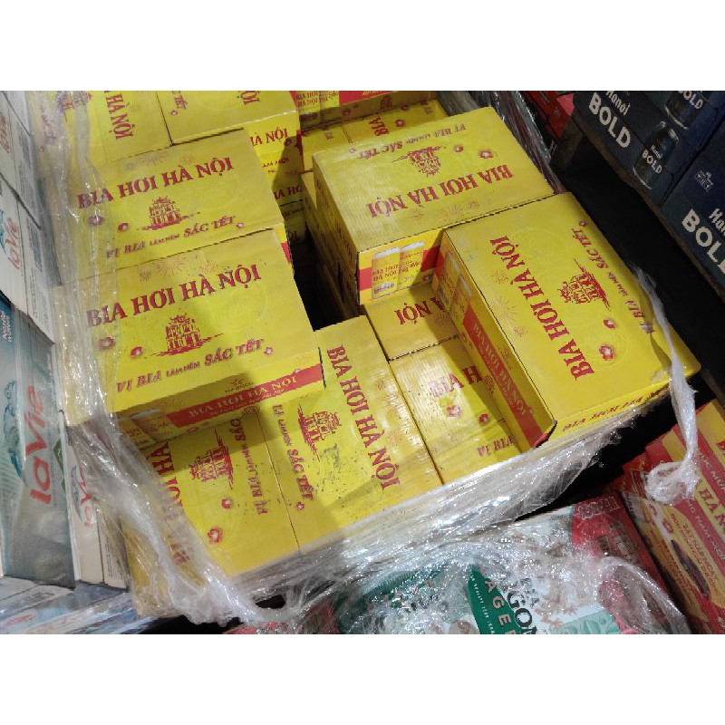 [Giao hoả tốc ]THÙNG 24 LON BIA HÀ NỘI HƠI 500ML