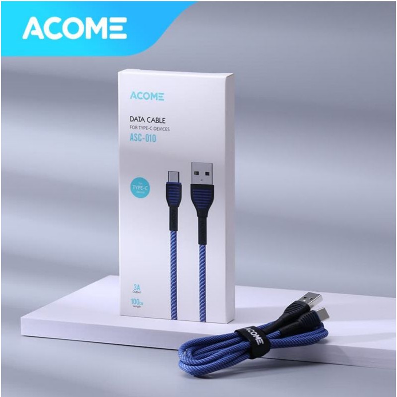 Cáp Sạc Nhanh Acome Qc 3.0 3a Type C 100cm